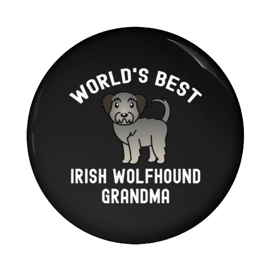 World's Best Irish Wolfhound Grandma Pin Buttons