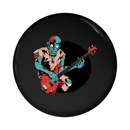 Zombie guitar player bass Zombie guitar player bas Pin Buttons