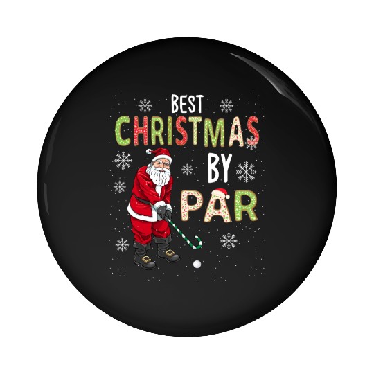 Golf Santa Claus Pun Golfer Gift Golfing Pin Buttons