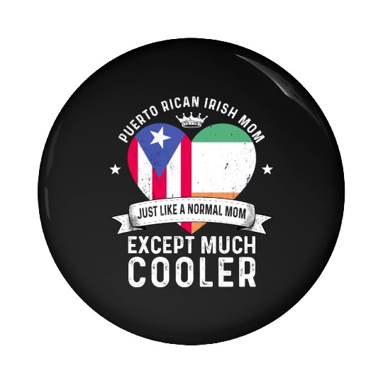 Puerto Rico Flag Ireland Mom Mothers Day Women Pin Buttons