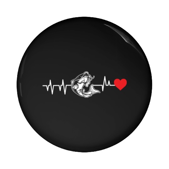 Catfish Heartbeat Pin Buttons