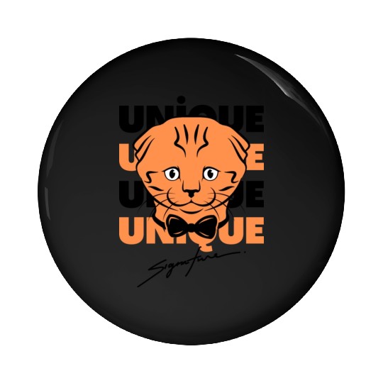 Black and Brown Cute Unique Pin Buttons