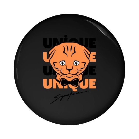 Black and Brown Cute Unique Pin Buttons