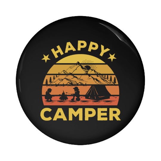 Happy Camper Pin Buttons