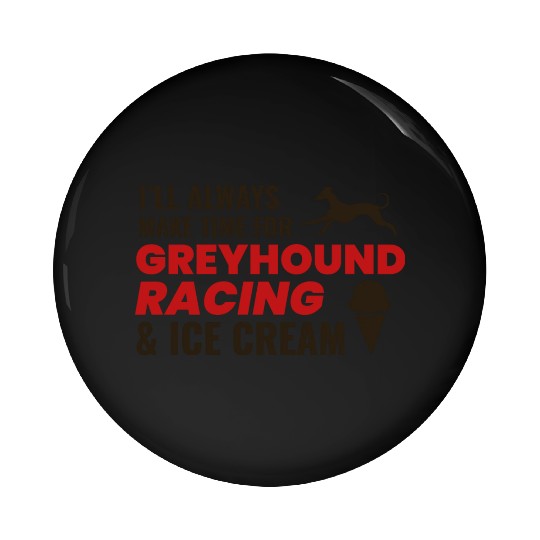 Greyhound Racing Ice Cream Dog Pet Race Animal Pin Buttons