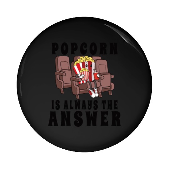 Movie Watching Cinema Popcorn Binge Watching Pin Buttons