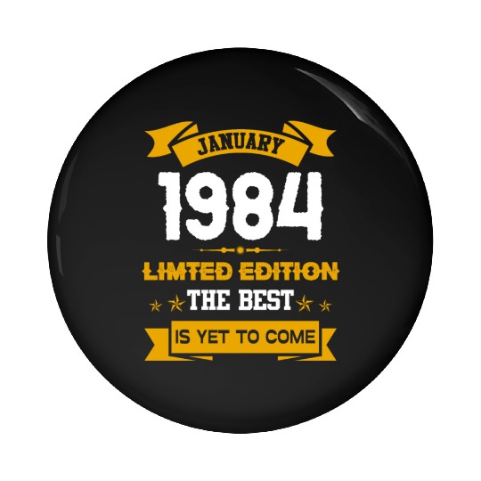 January 1984 Birthday Surprise Pin Buttons