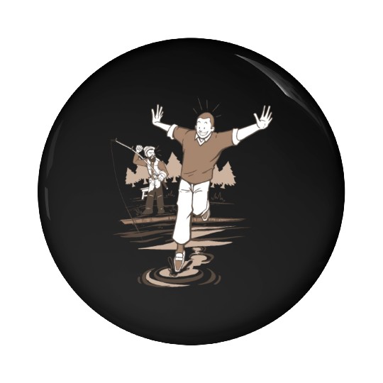 Angry fisherman and boy Angry fisherman and boy in Pin Buttons