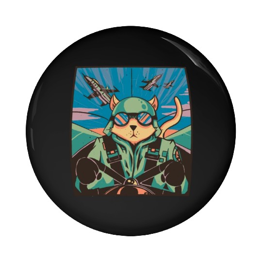 Fighter jet pilot-cat Fighter jet pilot-cat inspir Pin Buttons