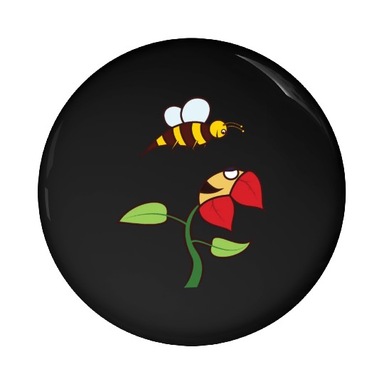 bee flower amazon Pin Buttons