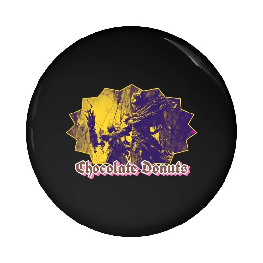 Chocolate Donuts Robots Pin Buttons