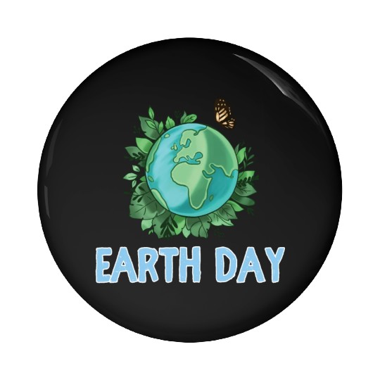 Earth Day Gift Globe Plants Butterfly Save the Pin Buttons