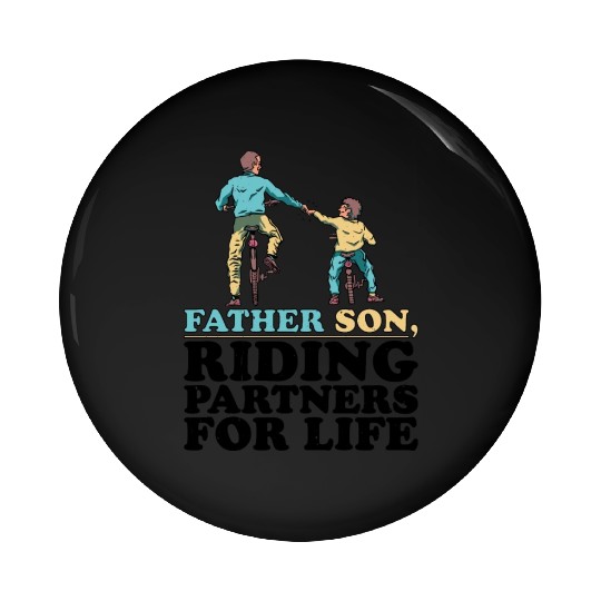 Father Son, Riding Partners For Life 2 Pin Buttons