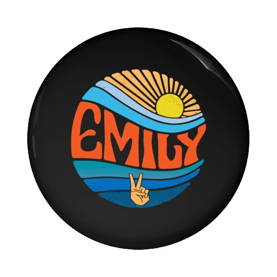Emily Pin Buttons Vintage Sunset Emily Groovy Tie Dye