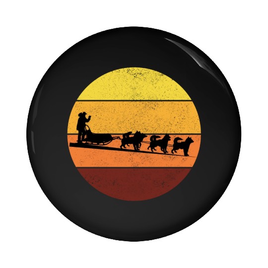 Husky Sledding Sled Dog Racing Alaskan Racers Pin Buttons