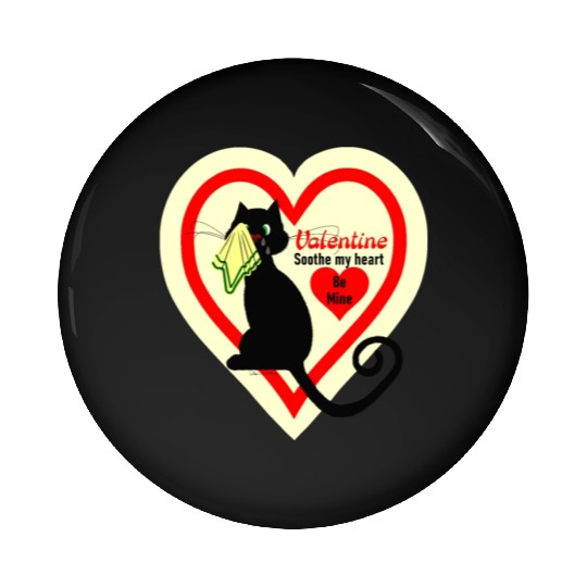 Crying Black Cat Old Fashioned Valentine Vintage S Pin Buttons