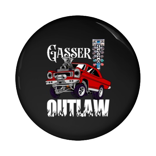 Gasser Outlaw Class Vintage Drag Racing Race Car Pin Buttons