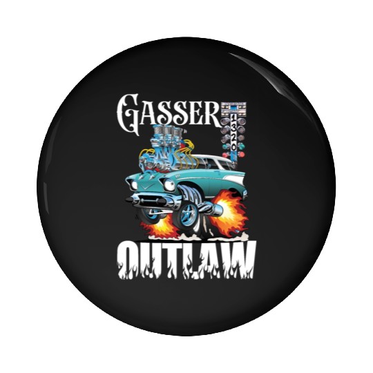 Gasser Outlaw Class Vintage Drag Racing Race Car Pin Buttons