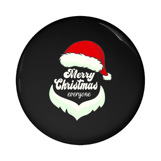 Santa Claus Merry Christmas Beard and hat Pin Buttons