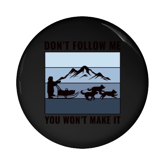 Husky Sledding Sled Dog Racing Alaskan Racers Pin Buttons