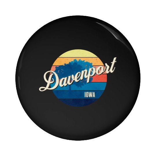 Davenport - Iowa Pin Buttons