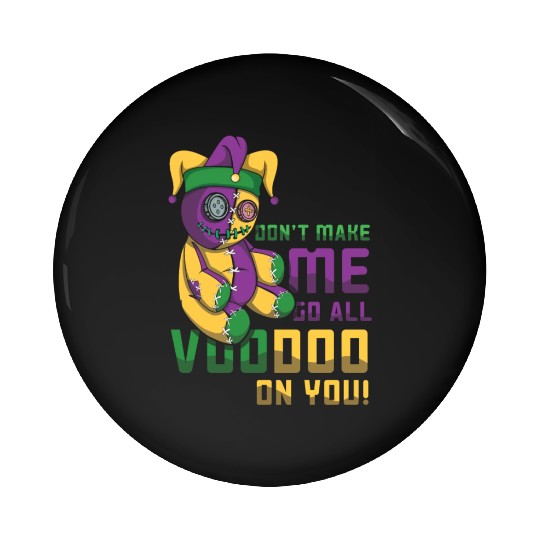 Witchcraft Doll Festival Parade Beads Mardi Gras Pin Buttons