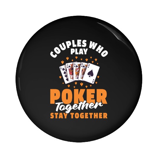 Poker Couple Pin Buttons