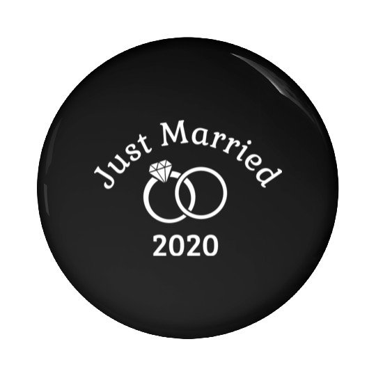 Matching Couple Bride Groom Newlywed Just Married Pin Buttons