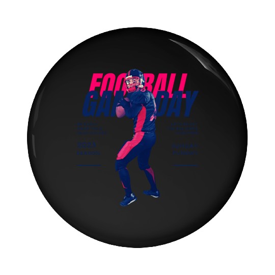 Blue Pink American Football Game Day Season 2023 Pin Buttons