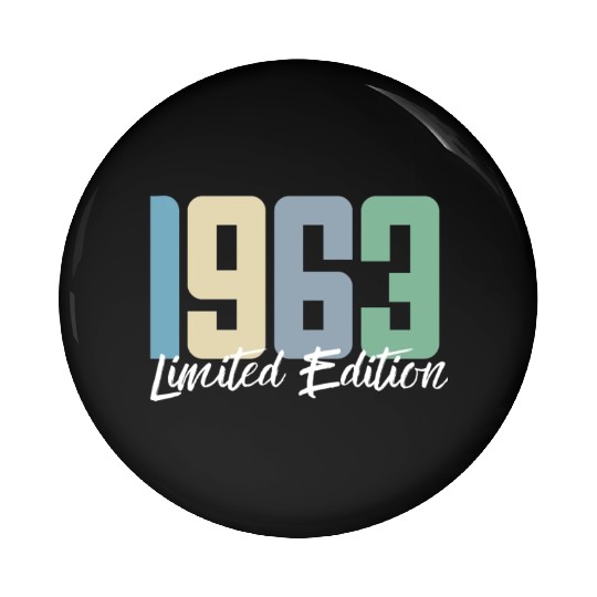 60 Years Vintage 1963 Retro 60th Birthday Pin Buttons
