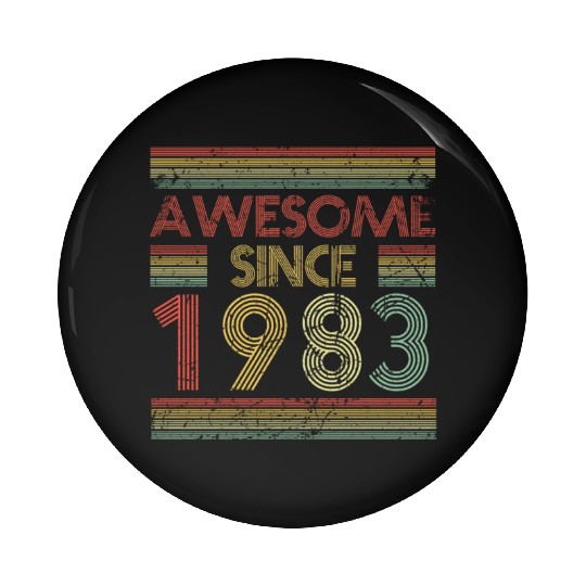 40 Years Vintage 1983 Retro 40th Birthday Pin Buttons