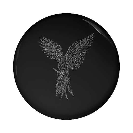 African Grey Parrot Pin Buttons Bird Parakeet Pin Buttons