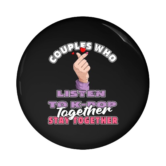 K Pop Couple Pin Buttons