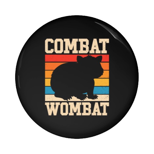Combat Wombat For A Wombats Lover Pin Buttons