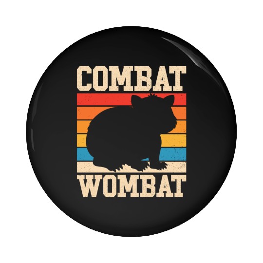 Combat Wombat For A Wombats Lover Pin Buttons