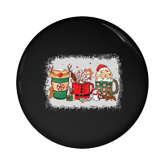Christmas Hot Chocolate Cup Pin Buttons