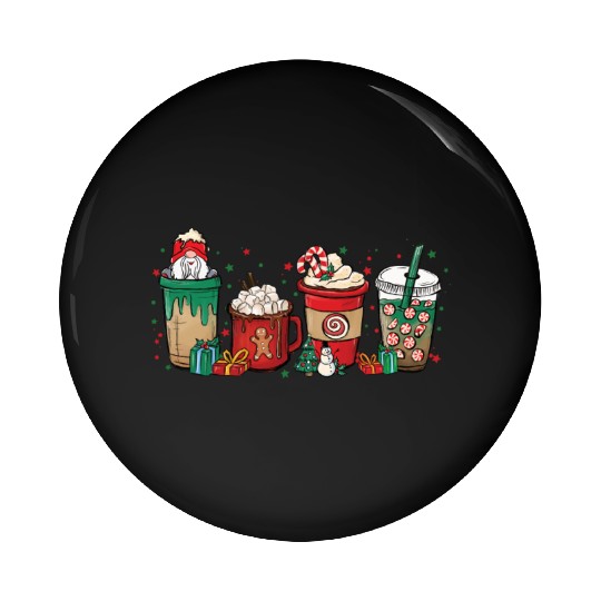 Christmas Chocolate Cup Pin Buttons
