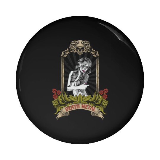 Goth Satan Rock Festivals Black Heavy Death Metal Pin Buttons