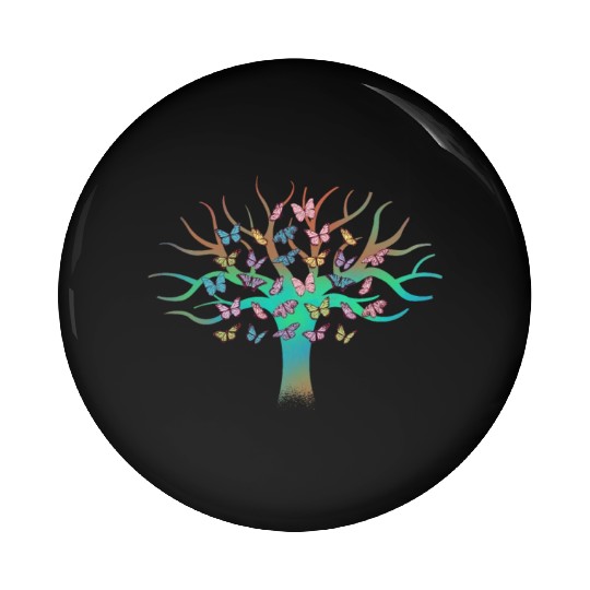 Butterfly Tree Beautiful Animal Butterflies Tree Pin Buttons