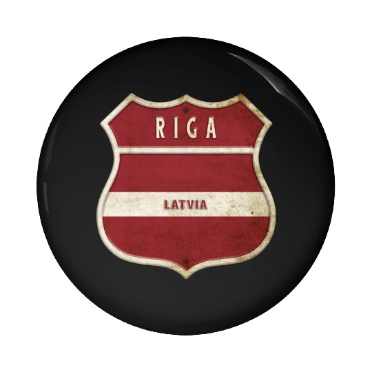 Riga Latvia coat of arms flag design Pin Buttons