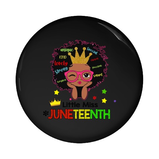 Afro Lady Woman, Juneteenth Day Pin Buttons