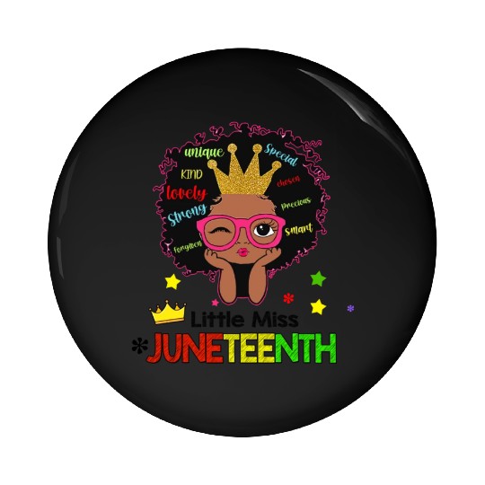 Afro Lady Woman, Juneteenth Day Pin Buttons