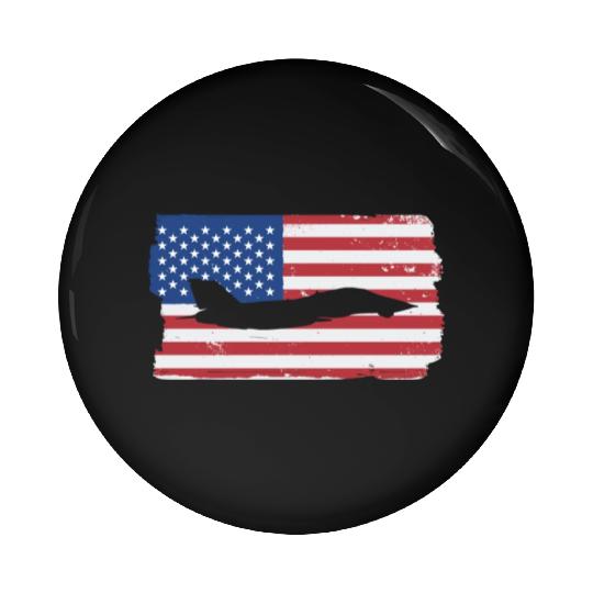 F-14 Tomcat Fighter Jet American Flag F14 Tomcat Pin Buttons