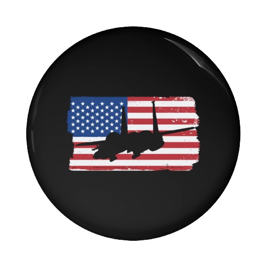 F-15 Eagle Fighter Jet American Flag F15 Eagle Pin Buttons