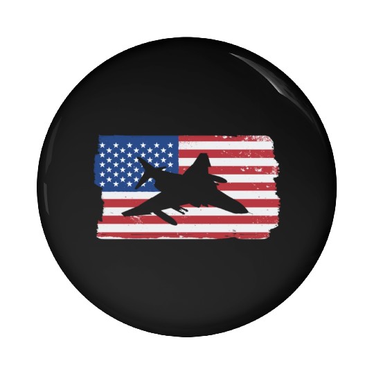 F-4 Phantom Fighter Jet American Flag F4 Phantom Pin Buttons