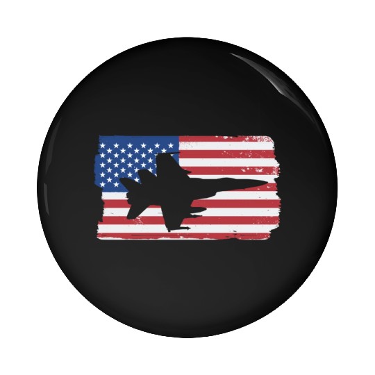F-18 Hornet Fighter Jet American Flag F18 Hornet Pin Buttons