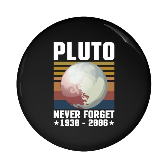 PLUTO NEVER FORGET 1930-2006 Pin Buttons