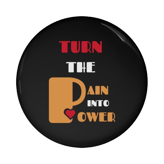 Motivational gym quote with power - cool design Pin Buttons