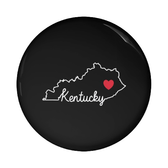 Kentucky Card with Heart USA America Pin Buttons