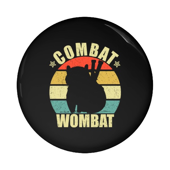 Combat Wombat For A Wombats Lover Pin Buttons